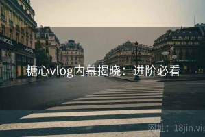 糖心vlog内幕揭晓：进阶必看