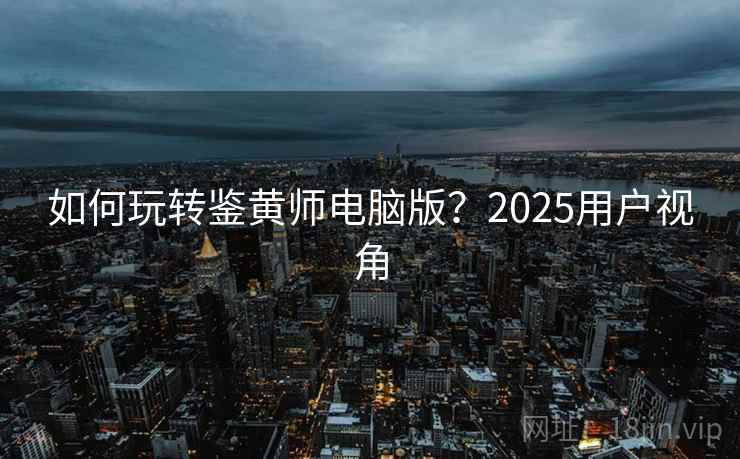 如何玩转鉴黄师电脑版？2025用户视角
