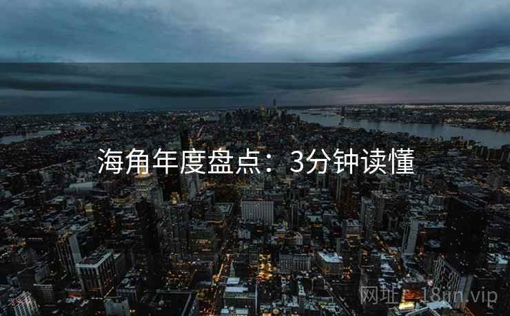 海角年度盘点：3分钟读懂