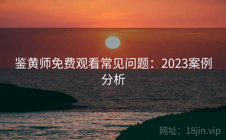 鉴黄师免费观看常见问题：2023案例分析