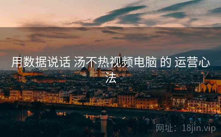 用数据说话 汤不热视频电脑 的 运营心法