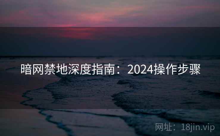 暗网禁地深度指南：2024操作步骤