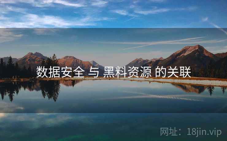 数据安全 与 黑料资源 的关联