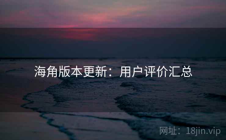 海角版本更新：用户评价汇总